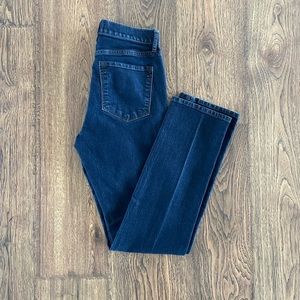 Straight leg dark wash jeans